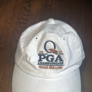 White PGA Championship Hat with Embroidered Logo